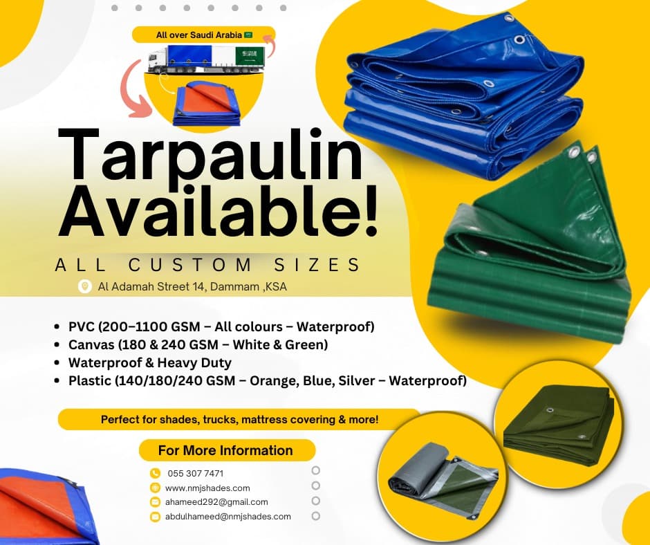 Tarpaulin Covers in Saudi Arabia